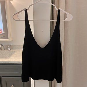 Forever 21 Knit Black V-Tank Top